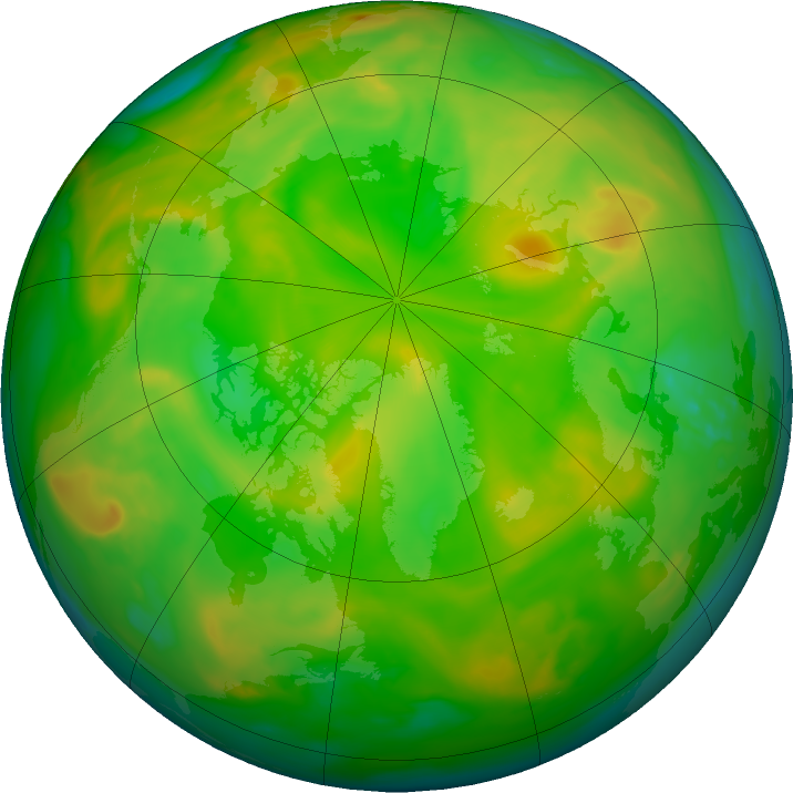 Arctic ozone map for 21 June 2019